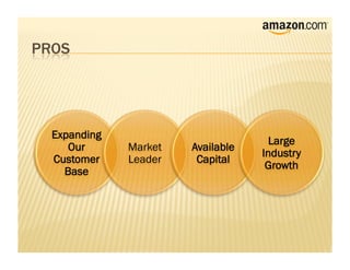 Expanding
                                   Large
   Our      Market   Available
                                 Industry
Customer    Leader    Capital
                                  Growth
  Base
 