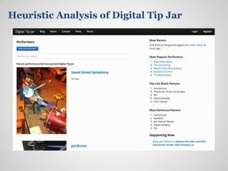Heuristic Analysis of Digital Tip Jar
 