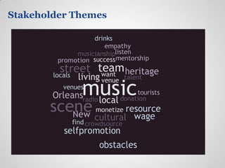 Stakeholder Themes
 