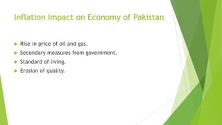 Inflation Impact on Economy of Pakistan | PPTX