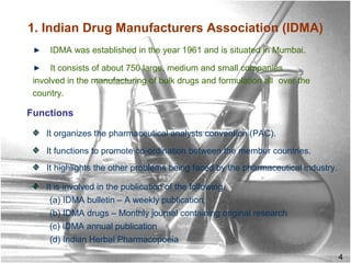 Idma pharmaceutical associations, societies and statutory councils | PPT
