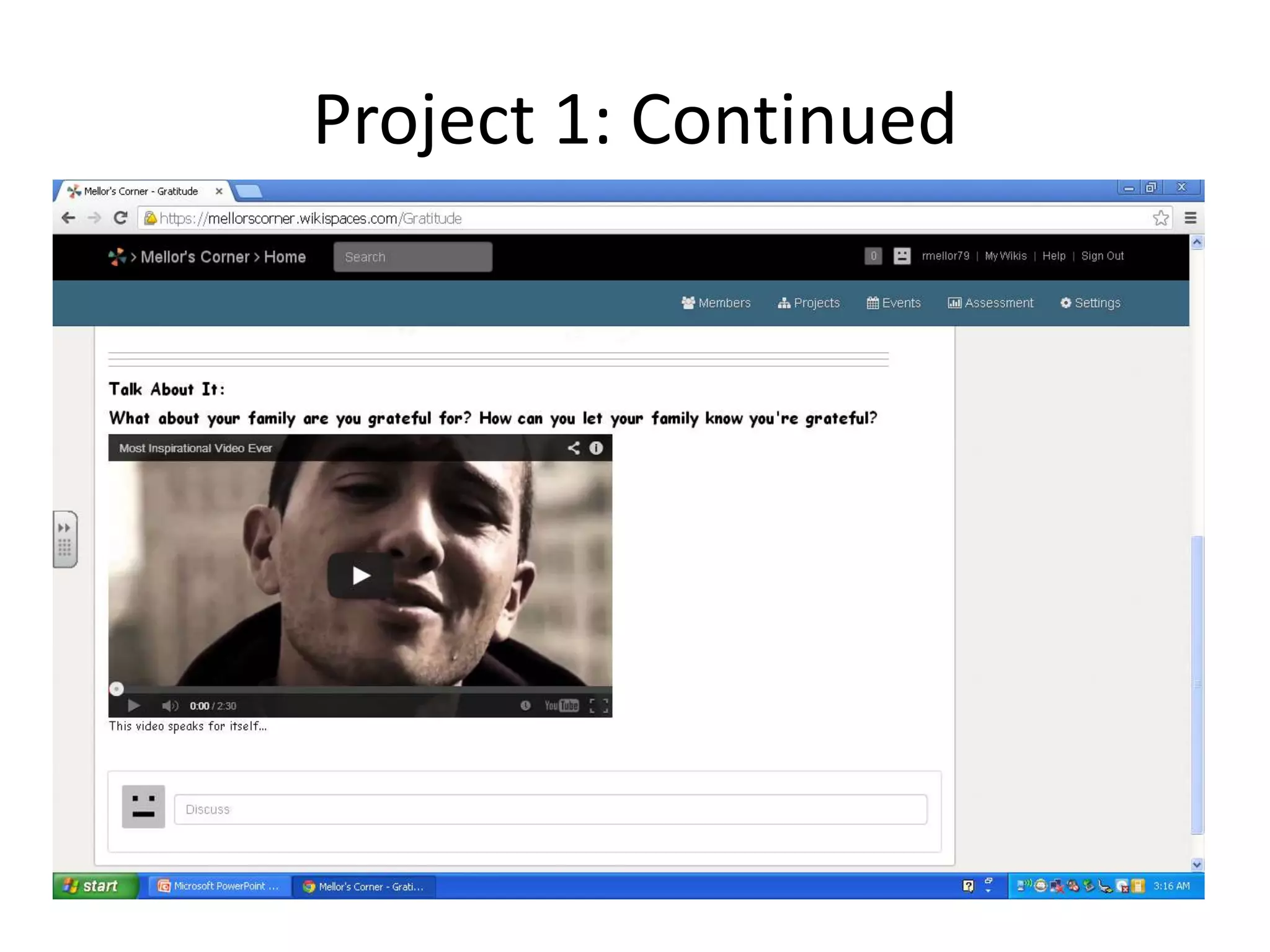 Project 1: Continued
 