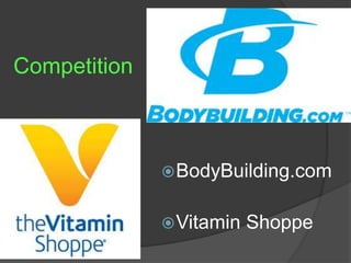 Competition 
BodyBuilding.com 
Vitamin Shoppe 
 