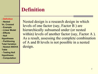 NESTED DESIGNS | PPT