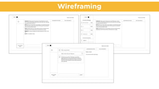 Wireframing
 