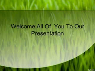 Welcome All Of You To Our
Presentation
 