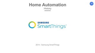 15
Home Automation
History
2014 - Samsung SmartThings
 