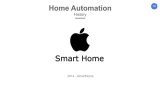 16
Home Automation
History
2014 - iSmartHome
 