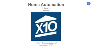 9
Home Automation
History
1970s - The grandfather of
automation “X10”
 