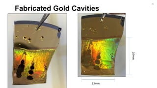 Fabricated Gold Cavities
15mm
26mm
26
 