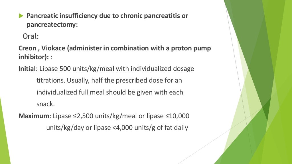 Pancreatic enzyme replacement therapy in pancreatic insufficiency