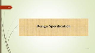 9
Design Specification
4/1/2018
 