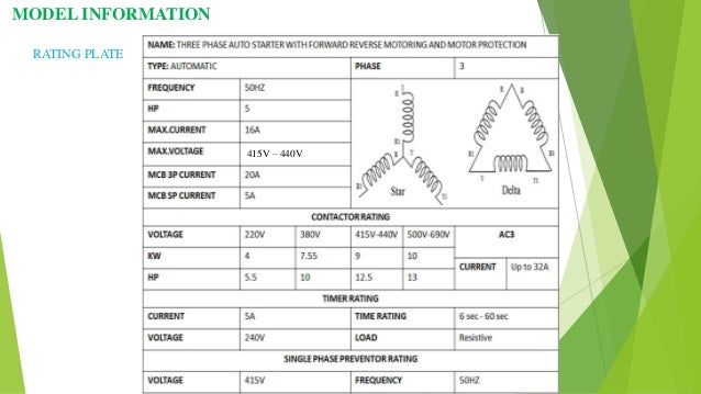 Star Delta Auto Starter With Forward Reverse And Motor
