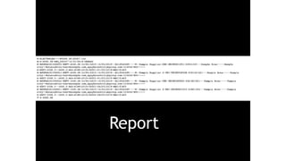 Report
 