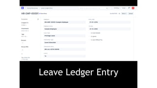 Leave Ledger Entry
 