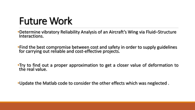 Modeling and Structural Analysis of a Wing [FSI ANSYS&MATLAB] | PPT