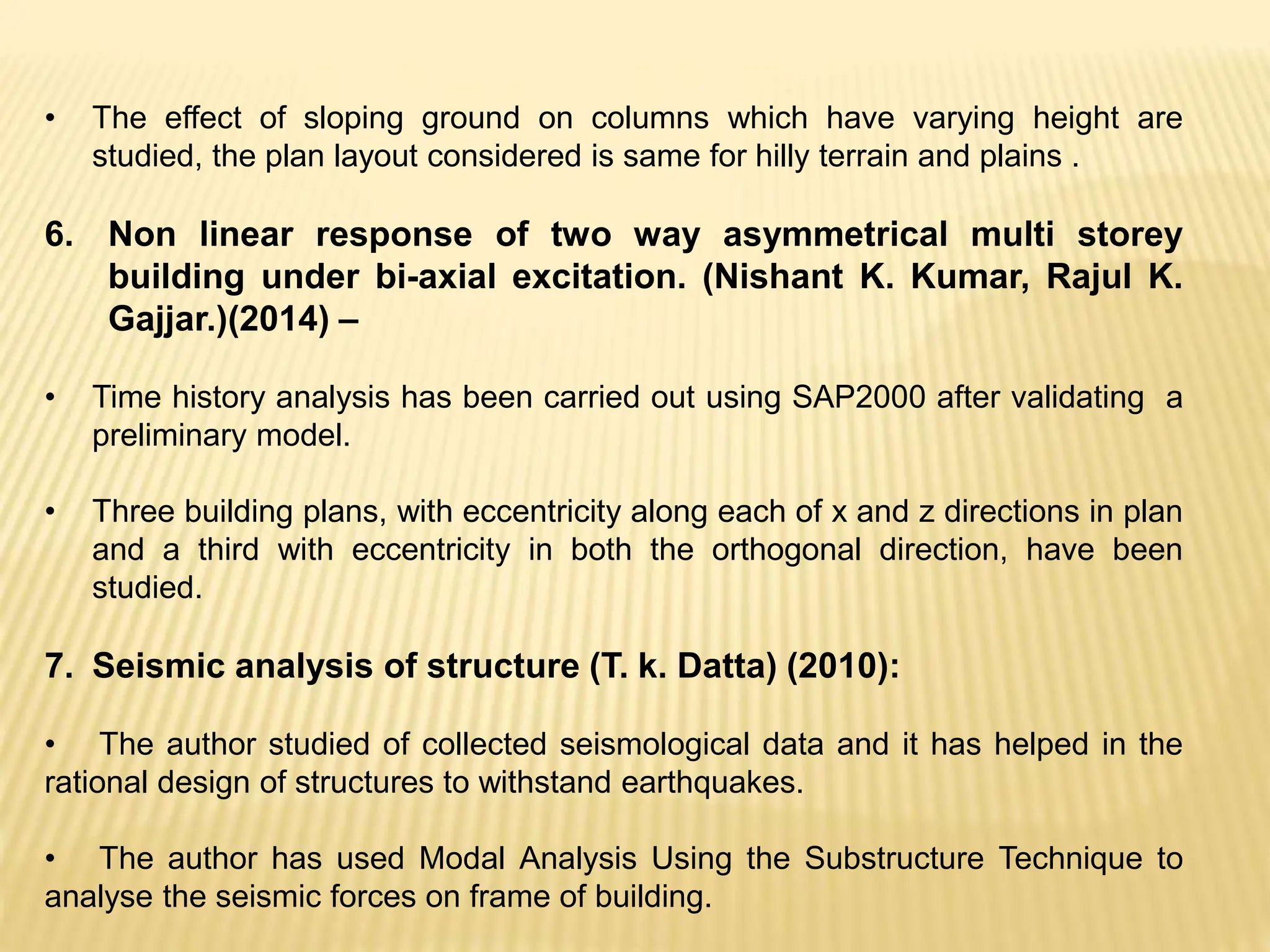 seismic analysis of structures presentation | PPTX