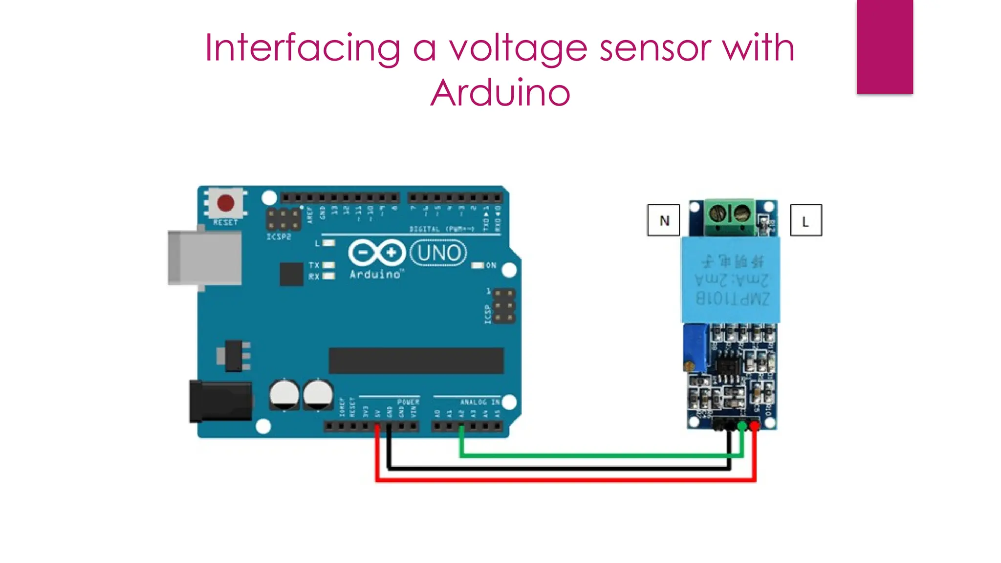 Interfacing a voltage sensor with
Arduino
 