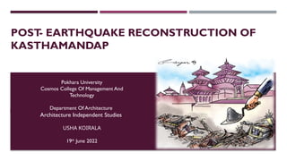 Post-Earthquake Reconstruction of Kasthamandap and Heritage Temples in ...