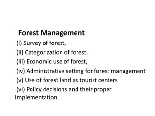 conservation of natural resources, water ,soil, and forest | PPTX