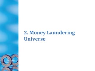 2. Money Laundering
Universe
 