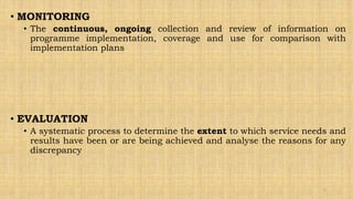 Monitoring and evaluation | PPTX