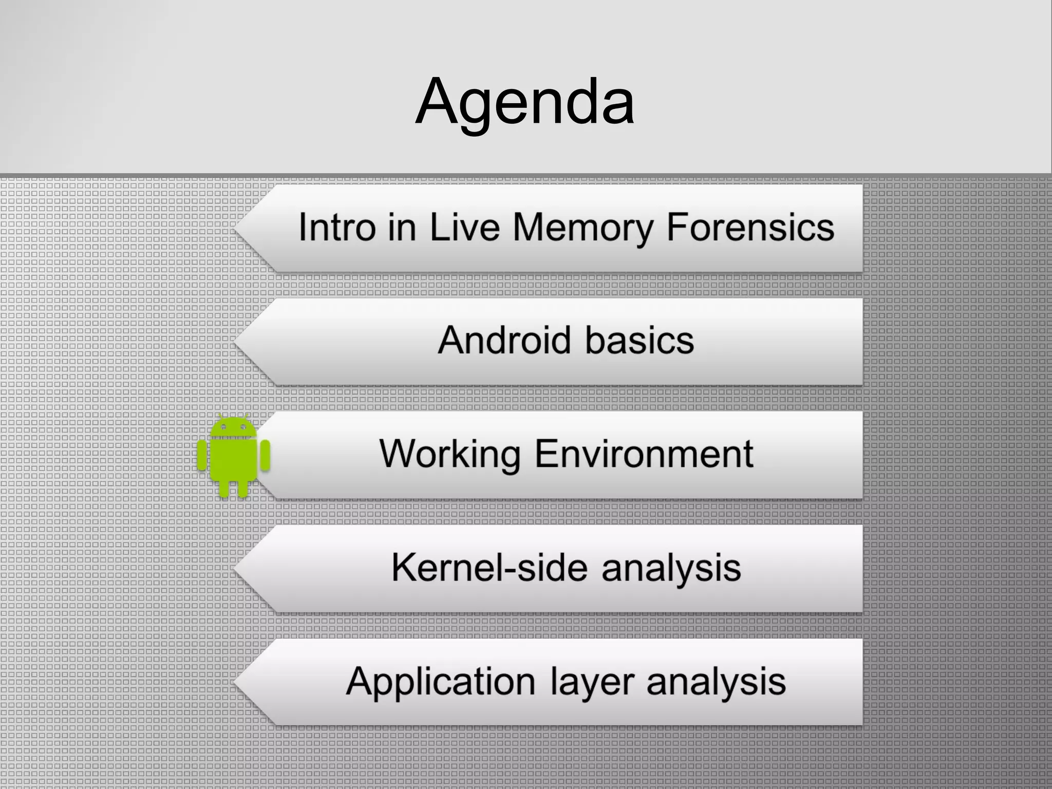 Agenda
 