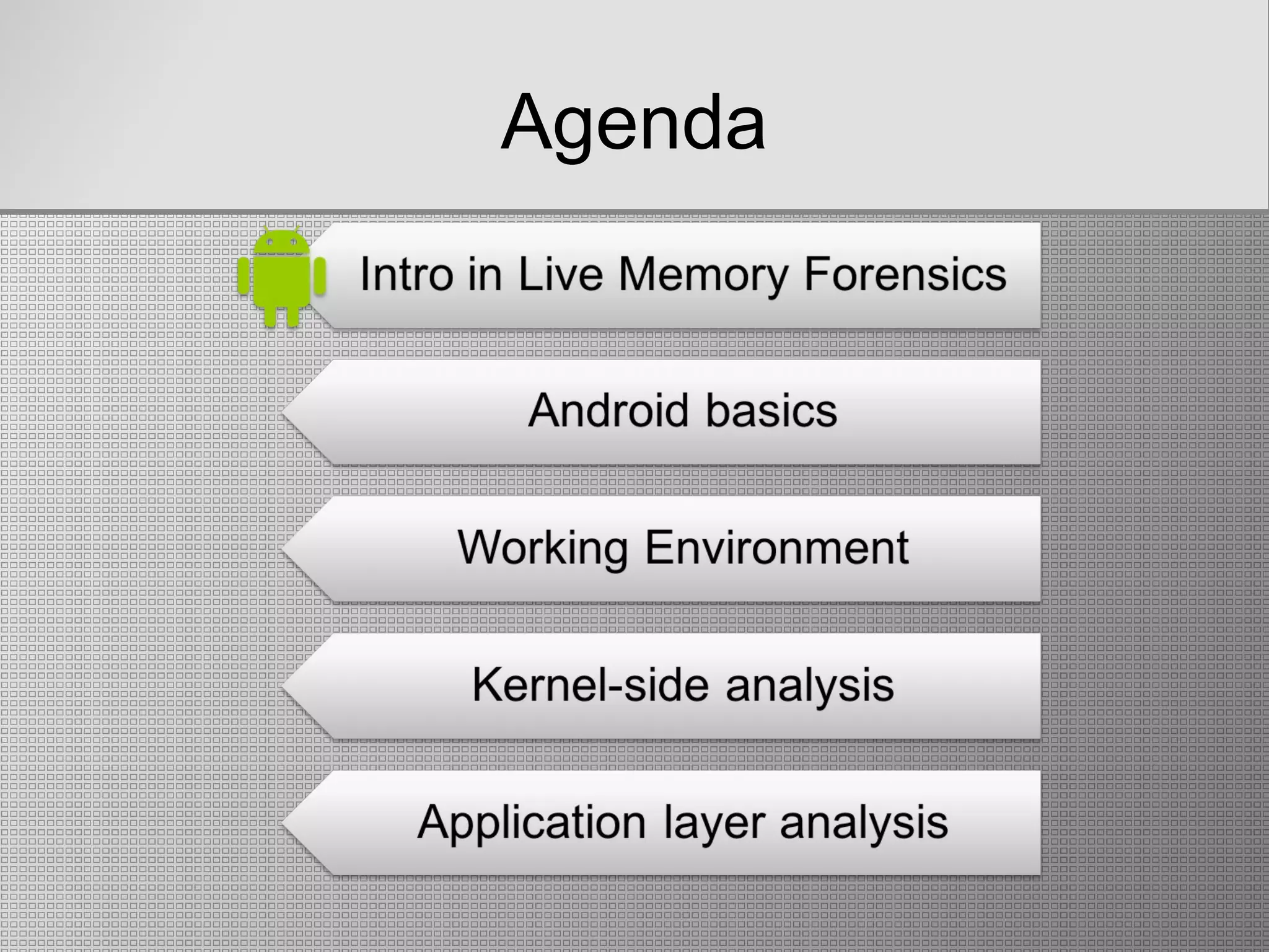 Agenda
 