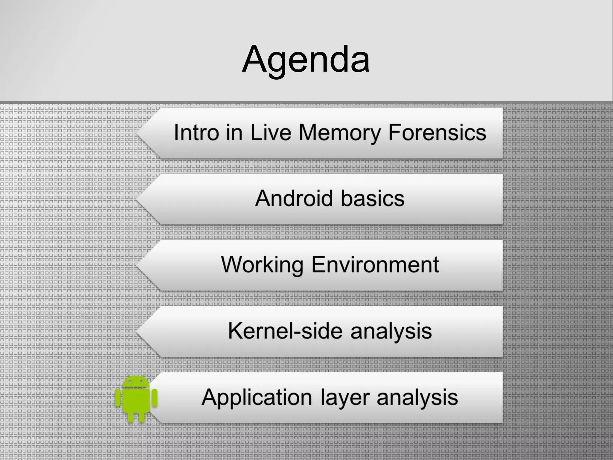 Agenda
 