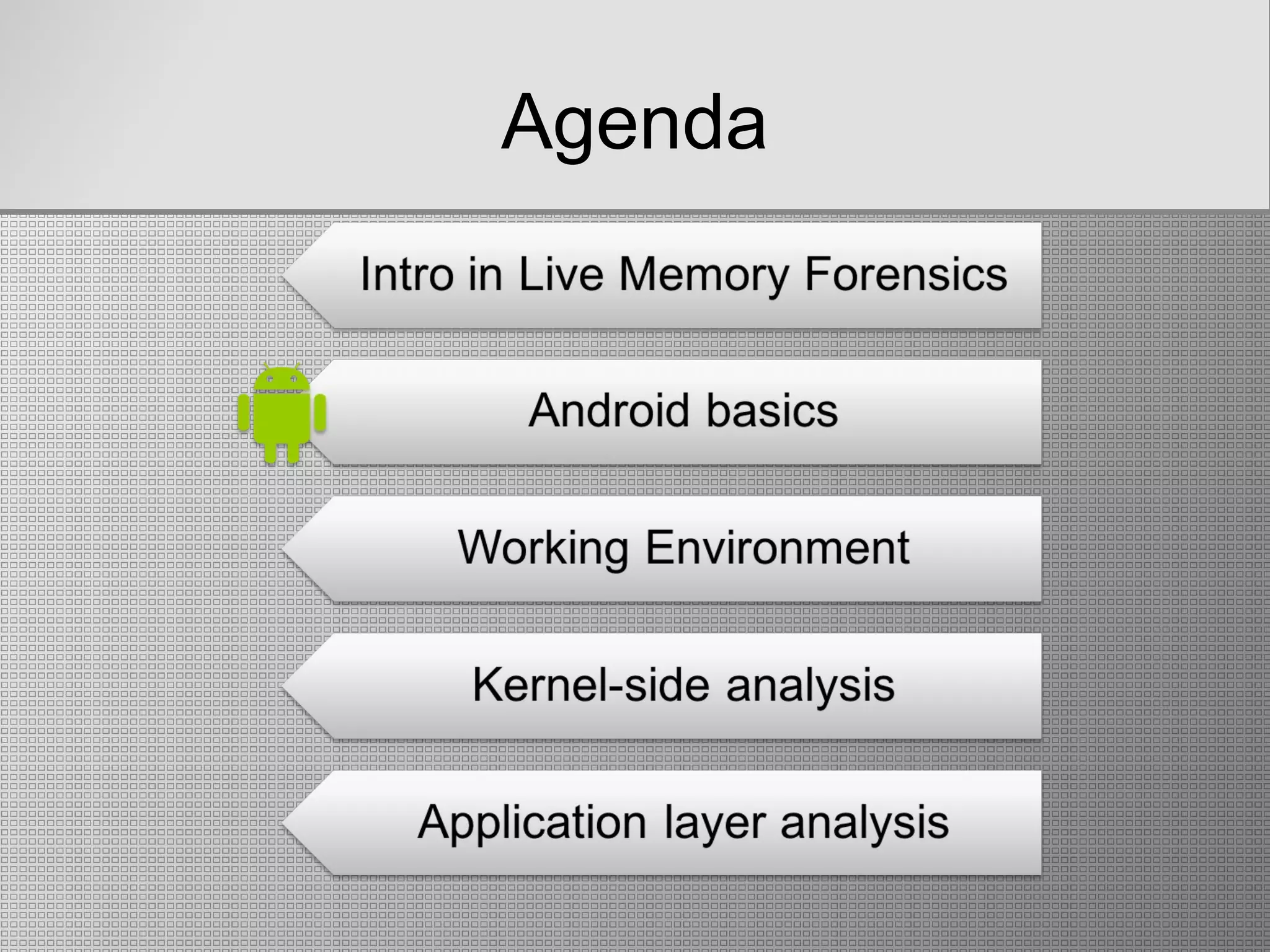 Agenda
 