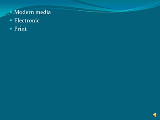 Modern mediaElectronic Print 