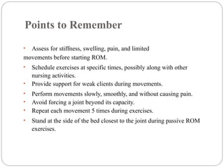 Rom Nuring Range of motion lecture for nurses .pptx