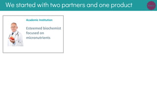 We started with two partners and one product
 