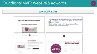 Our digital MVP : Website & Adwords
www.vita.bar
 