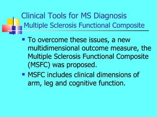 Msfc Tools Multiple Sclerosis | PPT