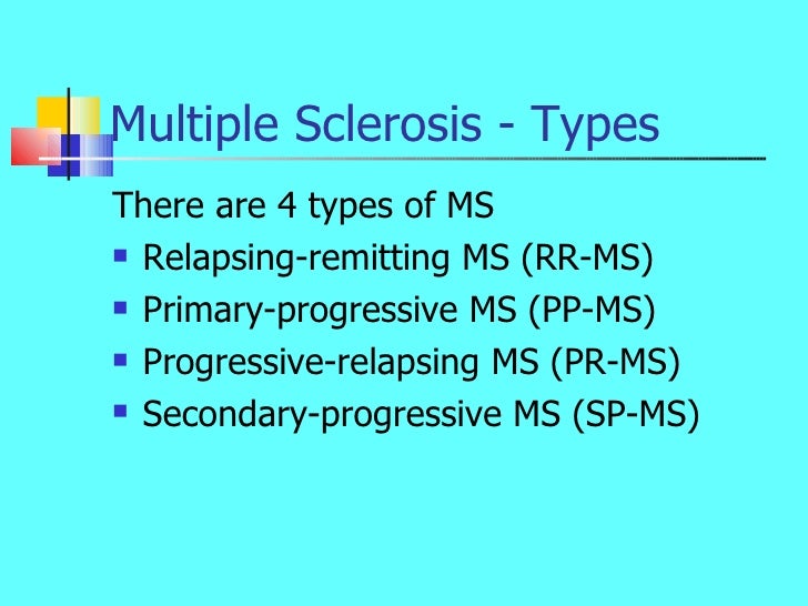 Types Of Multiple Sclerosis Chart