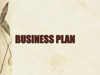 BUSINESS PLAN 