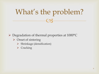 Capstone Presentation: High-Temperature Microporous Insulation