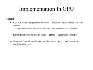 Exploring Parallel Merging In GPU Based Systems Using CUDA C. | PPTX
