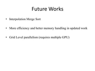 Exploring Parallel Merging In GPU Based Systems Using CUDA C. | PPTX