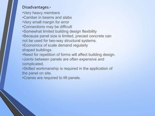 advantages and disadvantages of precast concrete pdf