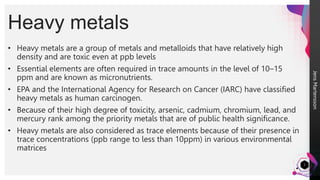 Metals Risk Manager Heavy metals and risk management | PPTX