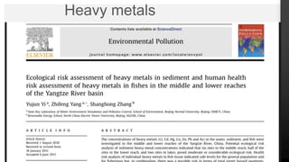 Metals Risk Manager Heavy metals and risk management | PPTX