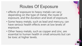Metals Risk Manager Heavy metals and risk management | PPTX