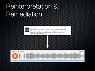 Reinterpretation &
Remediation.
 