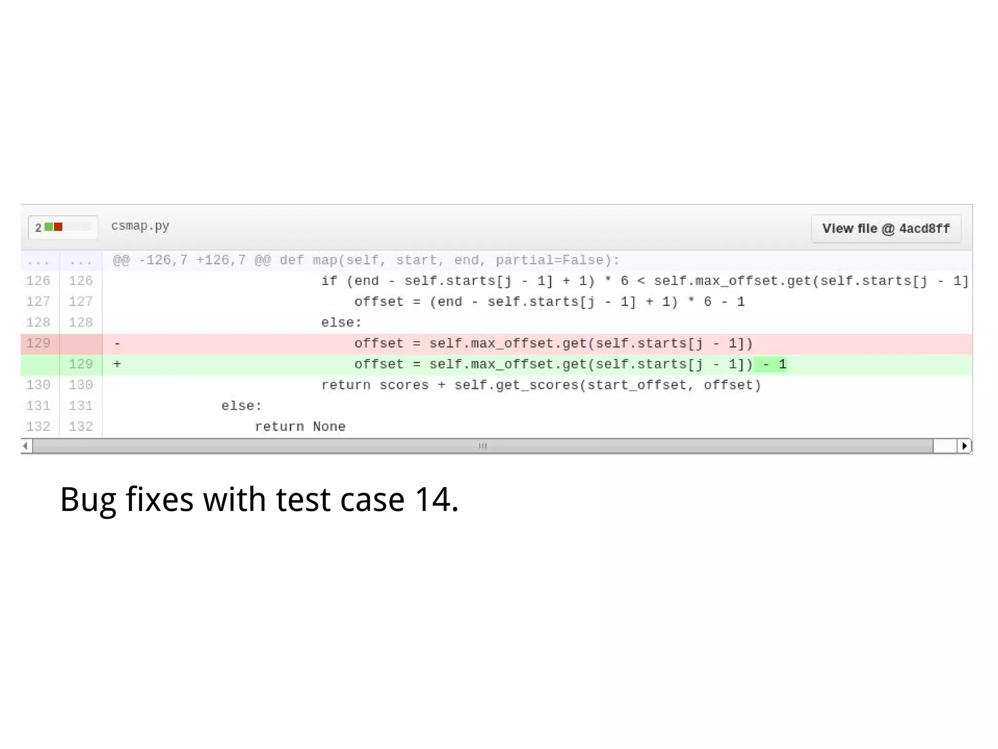 Bug fixes with test case 14. 
