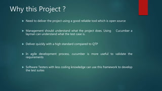 Automated Test Framework with Cucumber | PPTX