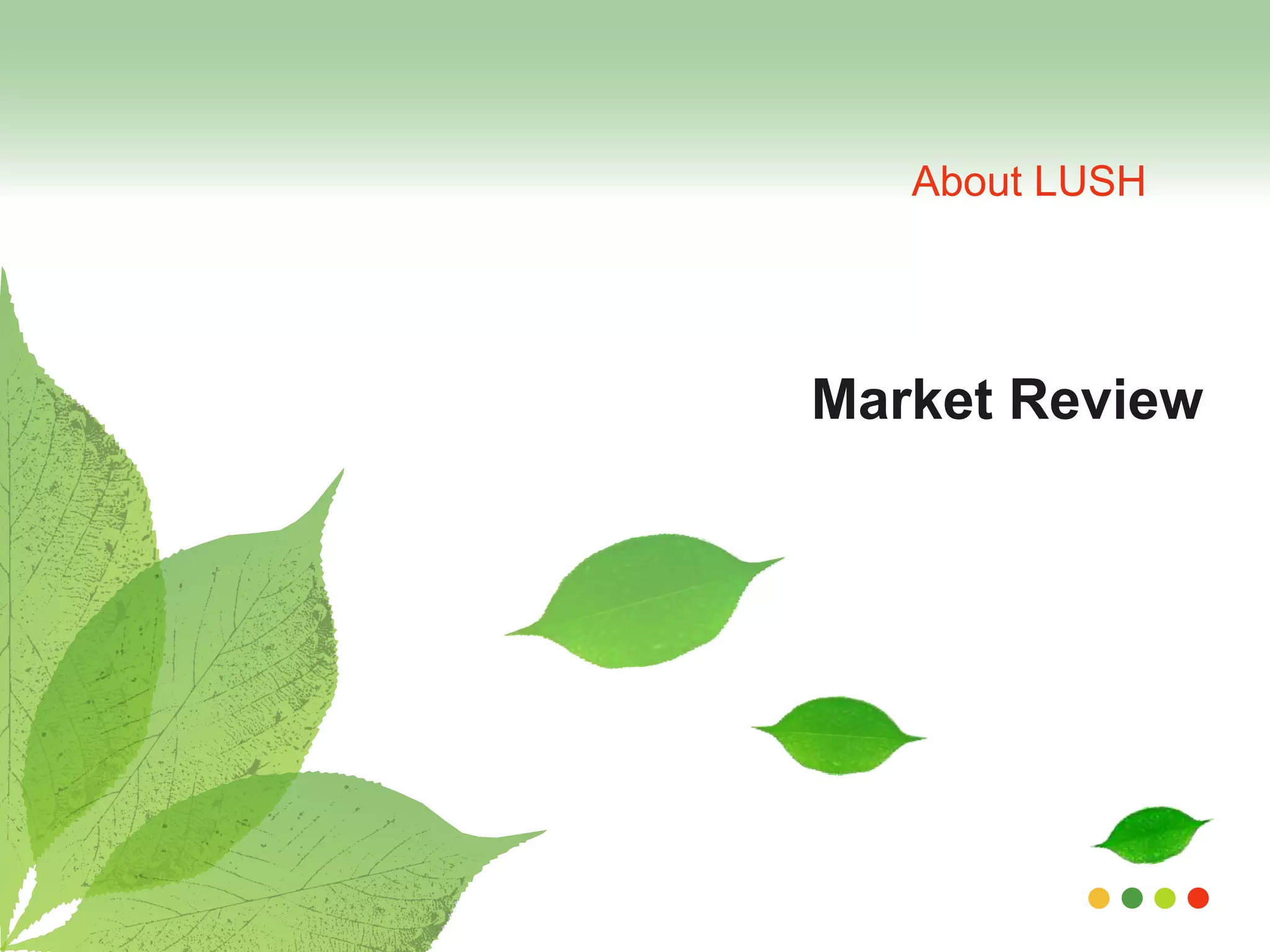 About LUSH 
Market Review 
 