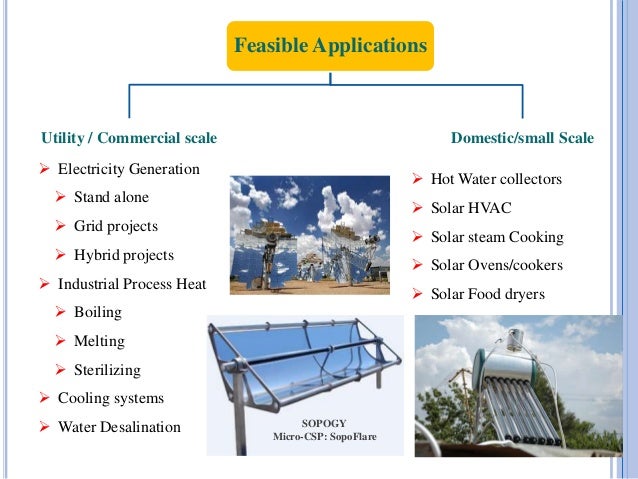 Scope of solar thermal power plants in India