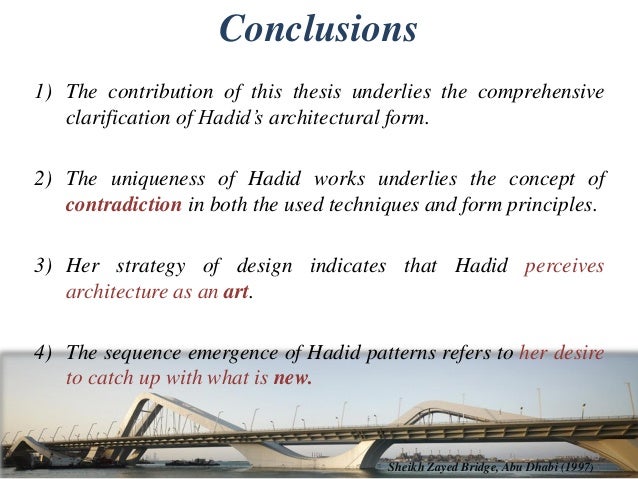 Architectural thesis conclusion example image